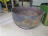 Cast Iron Pot w/4 Feet & Handle - Has A Hole 21"R