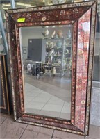 TILE MOSAIC FRAMED BEVELED MIRROR