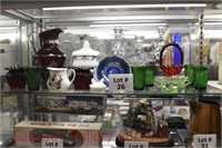 (16) pcs. Glassware (Westmoreland etc.):