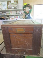 Old Wood File Cabinet 15"Wx25"D