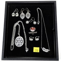 Lot, sterling silver jewelry