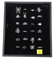 24- Sterling silver rings, sizes 4-9, new,