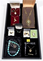 Lot, gift boxed jewelry, some gemstones