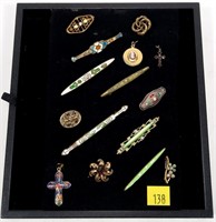 Lot, vintage pins and pendants