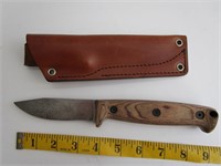 Onatario Bushcraft Utility Knife W/Custom Sheath -