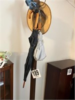 Wooden Coat Rack with Contents (R1)