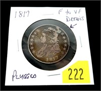 1817 U.S. Capped Bust half dollar, F-VF details-