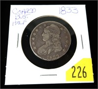 1833 U.S. Capped Bust half dollar