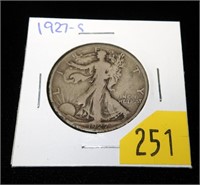 1927-S Walking Liberty half dollar