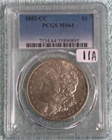 1882-CC PCGS MS64 $1
