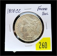 1878-CC Morgan dollar, gem frosted BU