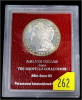 1880-S Morgan dollar, slab Redfield collection