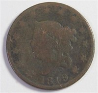 1819 Large Cent, US Liberty Head Coin