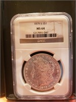 AMERICAN Silver Morgan 1879S MS64,N12