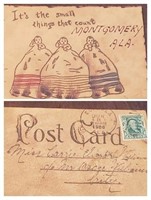 Antique Leather postcard,early 1900,p80