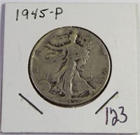 1945-O Silver Walking Liberty Half Dollar Coin
