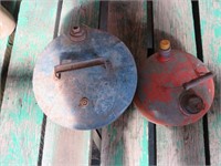 Old Metal Kerosene Can & Metal Gas Can