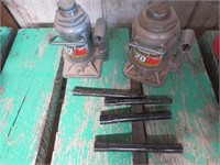 2-Pittsburg Heavy Duty Bottle Jacks 12ton &  20ton