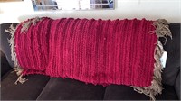 Red throw blanket