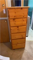 6 drawer pine high boy dresser