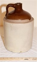 ANTIQUE STONEWARE LIQUER JUG - SOME NORMAL NICKS