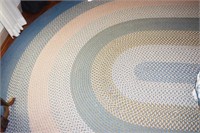 VINTAGE OVAL BRAIDED RUG - 13'8" x 9'7"