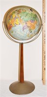 VINTAGE REPLOGLE STEREO RELIEF GLOBE ON STAND