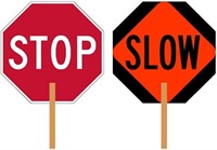 STOP-SLOW Paddle Sign