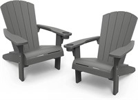 Adirondack Resin Outdoor  Patio Chairs 2 Pack