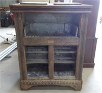 Vintage 1888 ice box. Note: No doors.