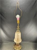 Vintage Gold Embossed Lamp - No Shade