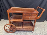 Vintage Tea Cart - Grecian Style Detailing