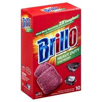 Brillo Heavy Duty Steel Wool Scouring Pad 10 Count