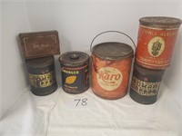 Advertising Tin Food - Tobacco Cans