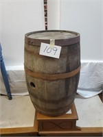 Large Wood Barrel with Bung Hole