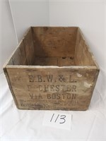 Wood Crate E.B.W. & L Rochester - Boston Crate