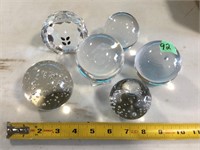 Glass Paper Weights - Lot of 6