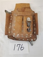 Vintage Leather Carpenters Belt Tool Holder