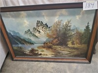 Framed Print of the Rockies & a River