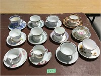 Tea Cups & Saucers - Lot of 12