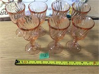 Pink Depression Glass - Lot of 7