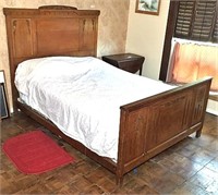 Antique Oak Full Size Bed Frame