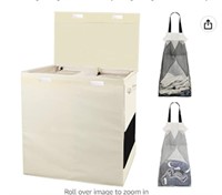 HOUSE AGAIN Double Laundry Hamper with Lid