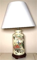 Ceramic Hand Painted Lamp with Shade