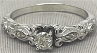 14KT WHITE GOLD .35CTS DIAMOND RING