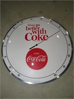 THINGS GO BETTER WITH COKE ROUND THERMOMETER