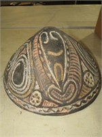 DOME SHAPED AFRICAN POTTERY BOWL W/ DESIGNS