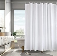 Extra Long Shower Curtain Liner,  White