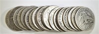 ROLL OF MIX DATE BARBER HALF DOLLAR GOOD