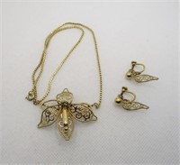 VanDell 1/20 12kt GF Art Deco Necklace & Earrings